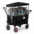 Relaxdays Bollerwagen faltbar, 150kg, mit Dach, schwarz (10053123_46)
