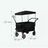 Relaxdays Bollerwagen faltbar, 150kg, mit Dach, schwarz (10053123_46)