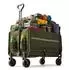 Relaxdays Faltbarer Bollerwagen mit Teleskopgriff, Heckklappe und Regenplane, 150kg, grün