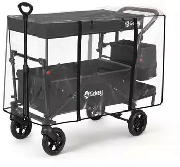 Sekey Bollerwagen Regenschutz faltbar mit Dach, EVA, 110x60x75cm (FW5050)