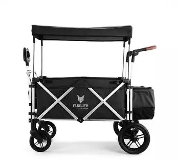 FUXTEC Bollerwagen FX-CTL900 faltbar, 5-Punkt-Gurte, K&uuml;hltasche, schwarz (FX-CTL900)