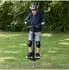 Relaxdays Pogo Stick für Kinder und Erwachsene, gepolstert, bis 35kg, Edelstahl (10051687_8161)