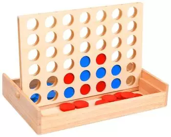 vidaXL Vier gewinnt Massivholz, 24x15x4cm