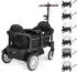 babyGO Cozy Rider Bollerwagen, faltbar, schwarz
