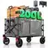HOMECALL Bollerwagen faltbar 200L 200kg mit Kühltasche, grau