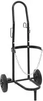 vidaXL Handwagen Schwarz und Rot 49 x 49 x 101 cm Stahl