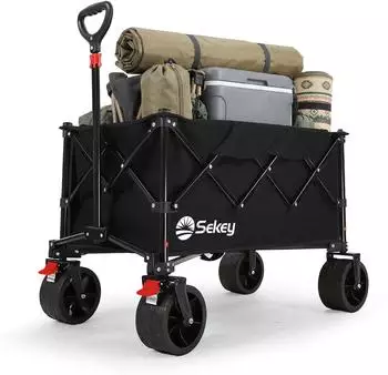 Sekey Bollerwagen 4031 All Terrain faltbar 135L 150kg, schwarz (4031)