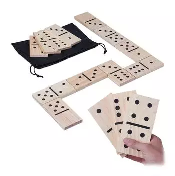 Relaxdays Garten-Domino Holzspielsteine, 28 Teile