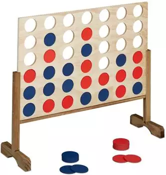Relaxdays Vier Gewinnt Spiel XXL, Outdoor (72x82,5x26cm)