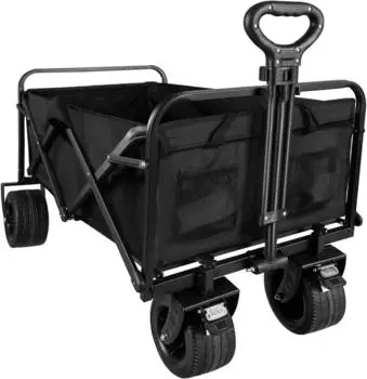 Gardlov Bollerwagen faltbar, breite R&auml;der, 100kg, mit Bremse (23084)
