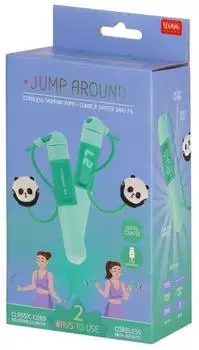 Legami Jump Around Panda kabelloses Springseil, gr&uuml;n (RJR0001)