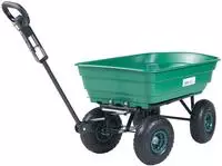 Bollerwagen &lsquo;Corfinio&rsquo; kippbar 111 x 51 cm max. 250 kg Gr&uuml;n/Schwarz - Gr&uuml;n