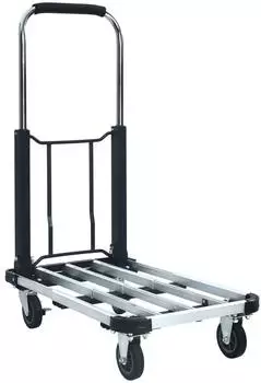 vidaXL Klappbarer Transportwagen 150kg, Aluminium, silber (146448)