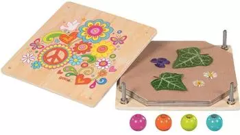 Goki Flower Power Blumenpresse aus Holz, f&uuml;r Kinder (58296)