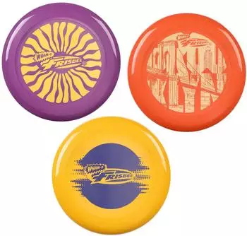 Wham-O Frisbee Cool Flyer Wurfscheibe 25cm, 130g, 3er-Pack (53308)