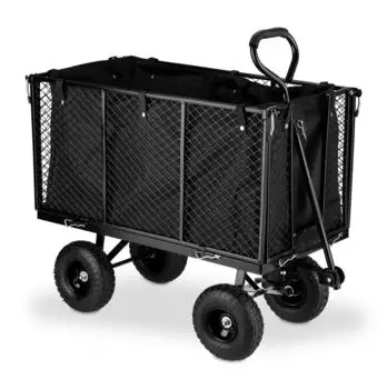 Relaxdays Bollerwagen klappbar, schwarz