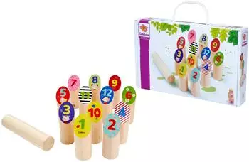 Eichhorn Wurfspiel mit St&auml;ben, Holz, f&uuml;r Kinder (100004464)