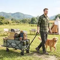 GARTENWAGEN 90 kg belastbar, klappbarer Bollerwagen