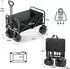 SAMAX Bollerwagen faltbar Offroad 200kg, Camping Edition, schwarz/grau (43866070V)