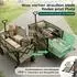 Sekey Faltbarer Bollerwagen mit ausklappbarer Heckklappe 240L 150kg olivgrün (FW138)
