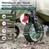 Sekey Faltbarer Bollerwagen mit ausklappbarer Heckklappe 240L 150kg olivgrün (FW138)
