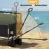 SAMAX Bollerwagen faltbar, Offroad, 200kg, 2in1 mit Bank (43866070E)