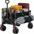 Woltu Bollerwagen faltbar, Stahlrahmen 150L 180kg Tragkraft