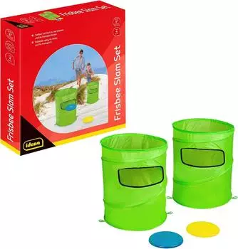 Idena Slam Set Wurfscheibe, 2 Wurfscheiben & 2 Zielk&ouml;rbe (40381)
