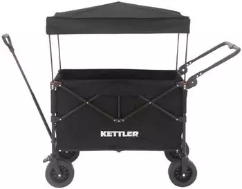 Kettler EASY Bollerwagen faltbar, mit Bremse, schwarz