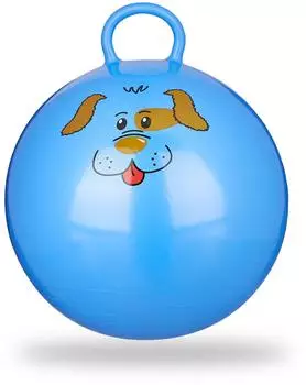 Relaxdays H&uuml;pfball Kinder, blau, 4er-Set