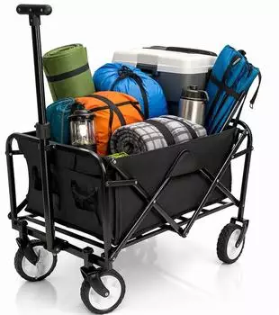 BigDean Faltbollerwagen bis 80kg, schwarz (1002821)