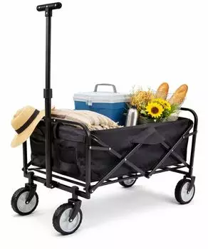 Mojawo Faltbarer Bollerwagen Stahlrahmen, schwarz, bis 80kg