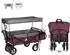 Woltu Bollerwagen faltbar mit Sonnenschutz, fuchsia, 80kg (TW008fsg)