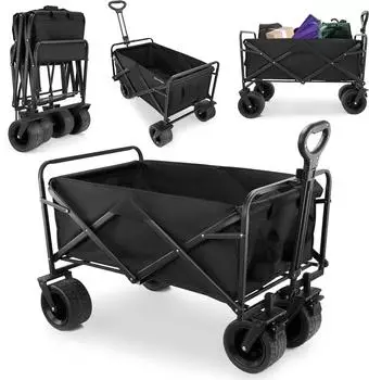 HyperMotion Klappbarer Bollerwagen 100l, 120kg, 360° Räder