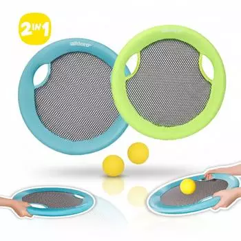 Alldoro 2-in-1 Beachball-Set & XL Wurfscheibe, Strandspielzeug, 40cm