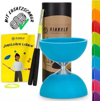 Diabolo Diabolo Set Basic türkis, mit Alu-Handstäben & Ersatzschnur
