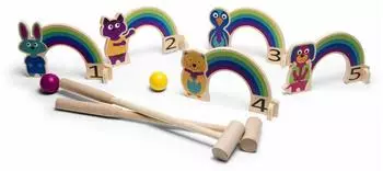 BS Toys Croquet Arc en Ciel Gartenspiel (GA383)