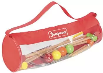 JeuJura Krocket-Spiel aus Holz, 4 Spieler, mit Tasche (J8603)
