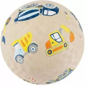 Sigikid Ball Baufahrzeuge, beige, Naturkautschuk, 12cm (43523)