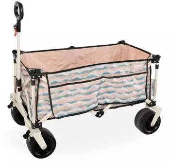 Home Deluxe Jola Bollerwagen faltbar, beige/blau (Jola)