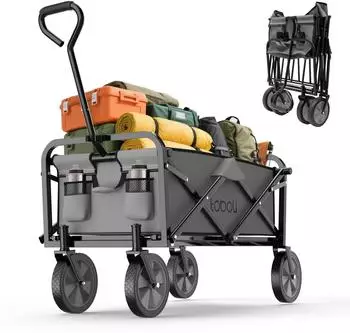 toboli Bollerwagen faltbar, Offroad, grau, bis 100kg (63852)