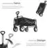 TecTake Leon faltbarer Bollerwagen mit Bremsen, 80kg, schwarz