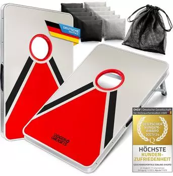 Goodsngadgets Cornhole XXL Wurfspiel Set, faltbar, Outdoor & Indoor
