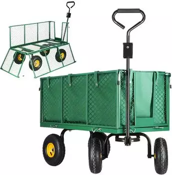 Springos Bollerwagen mit herausnehmbarer Plane, bis 400kg (GA0011)