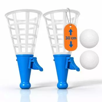 Alldoro XXL Fangballspiel 4-tlg., 2 Fangbecher (31cm) & 2 B&auml;lle (60132)