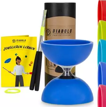 Diabolo Diabolo Pro Set mit Kugellager, Alu-Handst&auml;be, blau