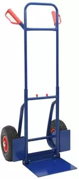 vidaXL Erweiterbarer Handwagen, Stahl, blau/rot (4019016)