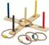 Relaxdays Ringwurfspiel, Holz, 5 Ringe