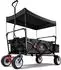 FUXTEC FX-CT350 faltbarer Bollerwagen, schwarz, Sonnendach & Hecktasche (FX-CT350)