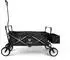 FUXTEC FX-CT350 faltbarer Bollerwagen, schwarz, Sonnendach & Hecktasche (FX-CT350)